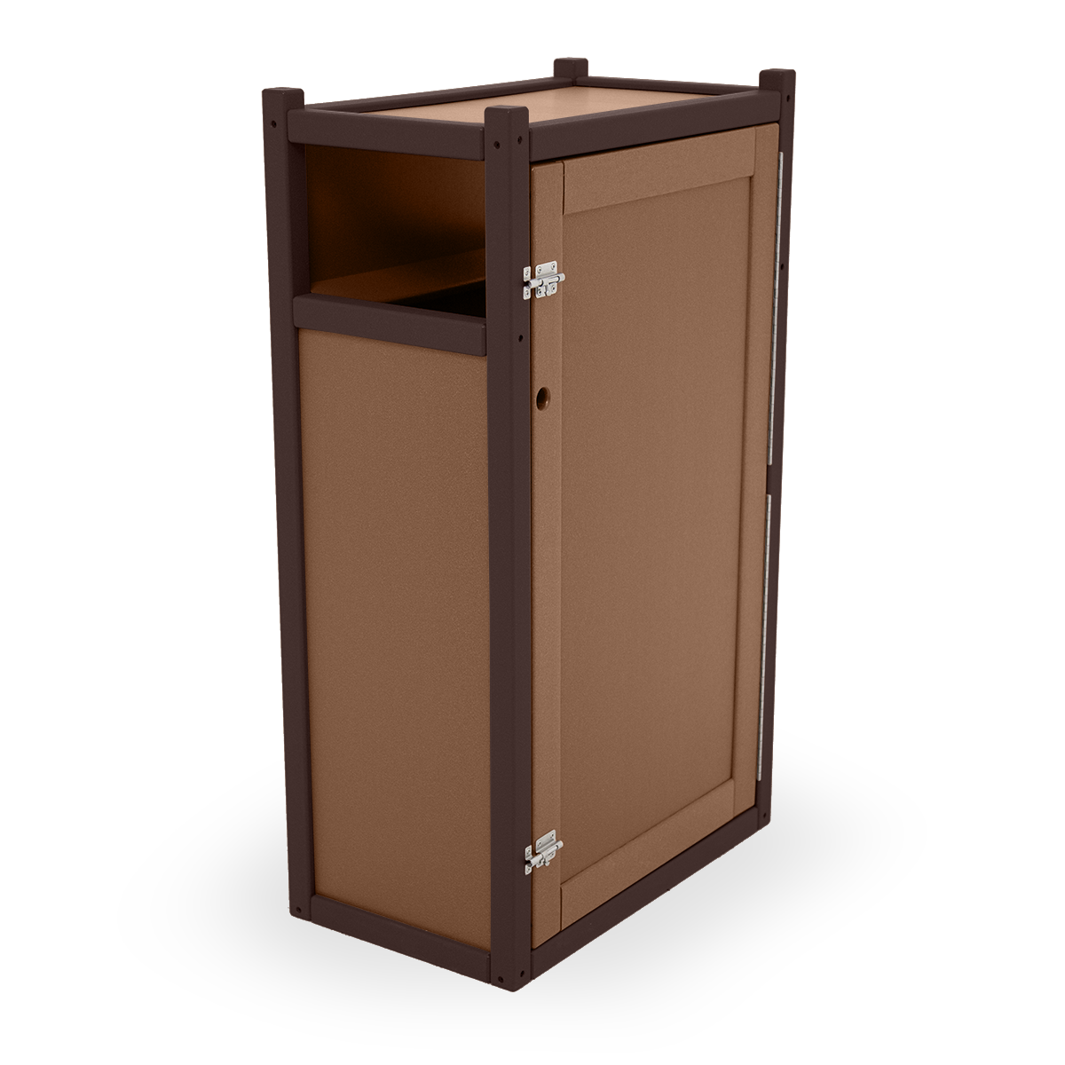 Narrow Trash Receptacle, Large Door Access